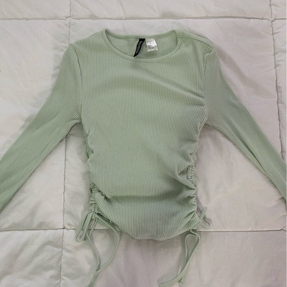 H&M Mint Green Drawstring Waist Longsleeve - Picture 2 of 5